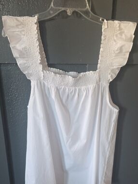 THML White Smocked Sundress Top